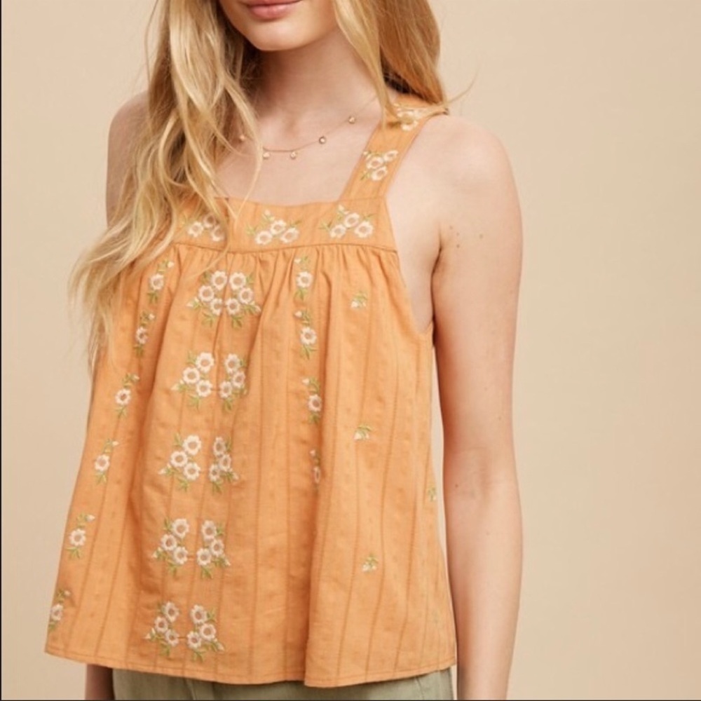 The GIULIA Floral Embroidered Swing Tank